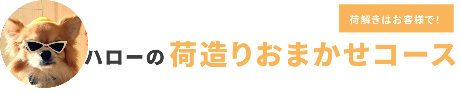 荷造りおまかせコース